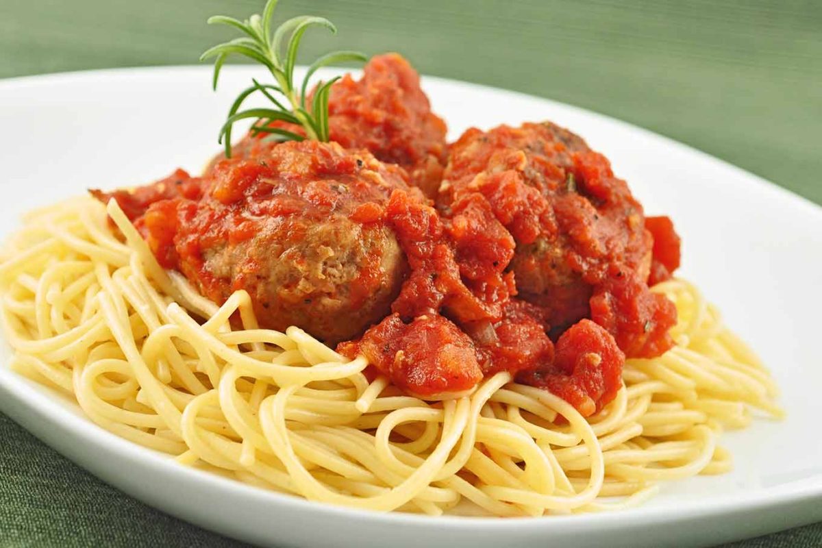 C C Tomatoes Restaurant Italian Cuisine And Pizza In Concord NH   Spaghetti Rosemary Parmesan Turkey Meatballs 1200x800 